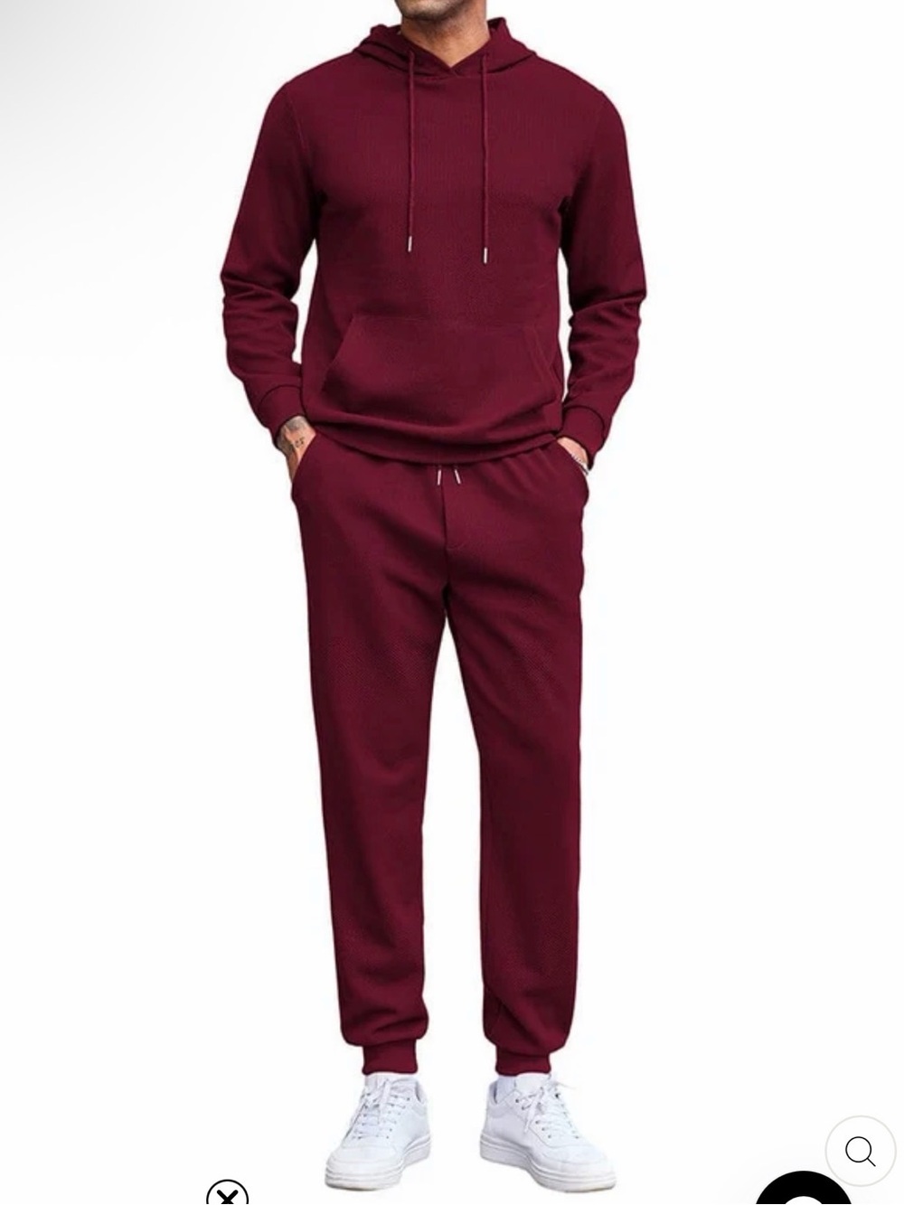 Men's Maroon Jogger set